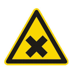 Warning symbol Field-tested Individual label, Harmful or irritating substances, Side-length 200 mm
