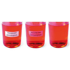 Etiketten  Wash-off labels, 67 x 25.4 mm