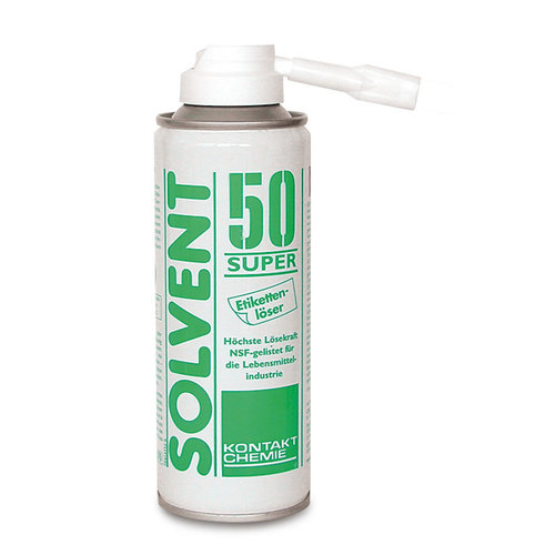 Reinigungssprühetikett Lösungsmittel SOLVENT 50 SUPER