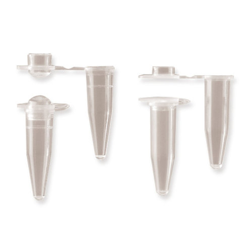 Fûts individuels PCR, couvercle plat, 0,5 ml