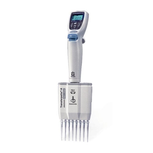 Meerkanaals microliterpipet  Transferpette® electronic 8-kanaals, 1 tot 20 µl