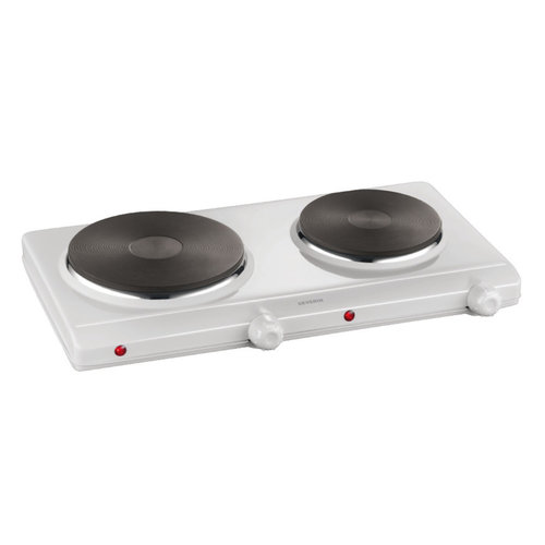 Heating plate, 180/150 mm, Double heating plate, Upper, white enamelled, 1500/1000 W
