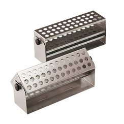 Accessories Stainless steel test tube rack, for 68 test tubes 14 mm