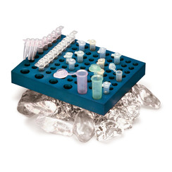 Rack di raffreddamento Cremagliera in alluminio Per recipienti di reazione 0,5/1,5 ml