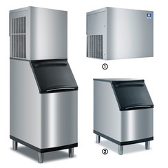 Gelatiera in scaglie con tampone separato Manitowoc Ice RFP serie RFP 0320 A, 141 kg, RFP 0320 Amet bufferD 420