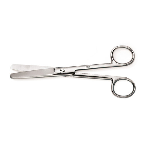 Scissors Steel polished, Blunt/blunt, 130 mm, 37 mm