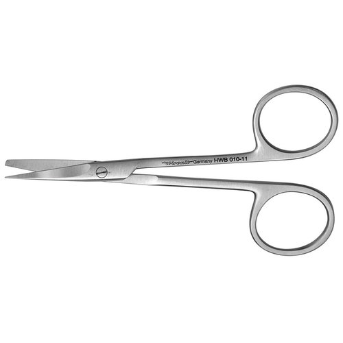 Wire and vascular scissors strongly curved