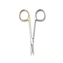 Preparation scissors with microsection bent