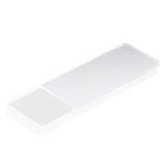 Slides corners 45° beveled, With matte edge