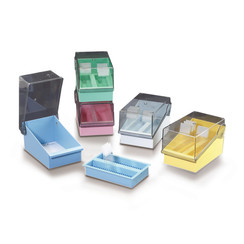 Objectglascontainers 50 Plaatsen, blauw