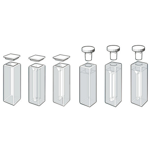 Tapones de vidrio de cuarzo cuvette de vidrio, Micro, 0.7 ml