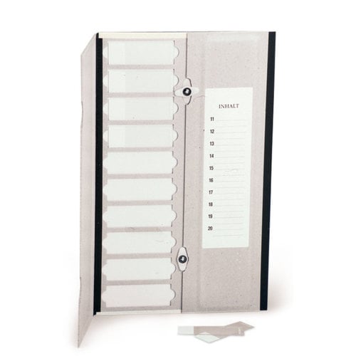 Preparation folder with one-piece hinged lid, Number of places needed: 2