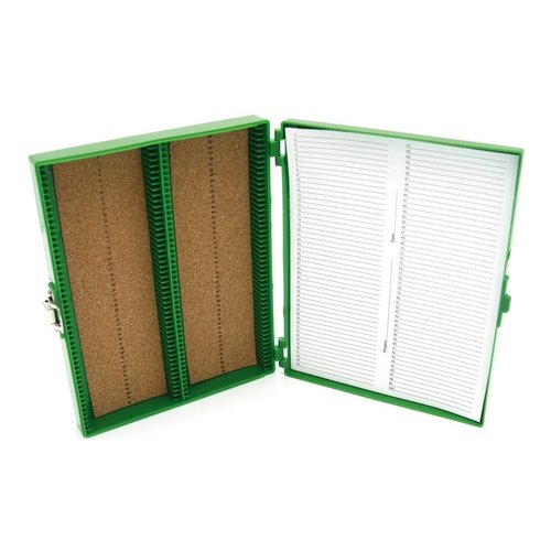 Slide boxes Hinged lid, green