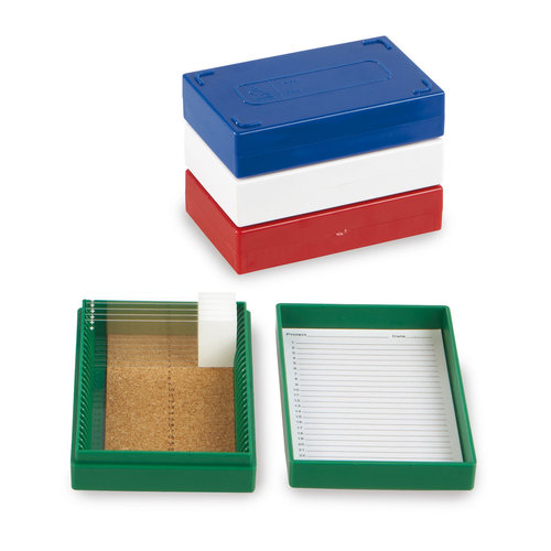 Slide boxes Stulp lid, Number of places needed: 25, red