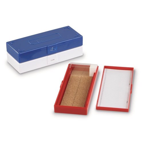 Slide boxes Stulp lid, Number of places needed: 50, blue