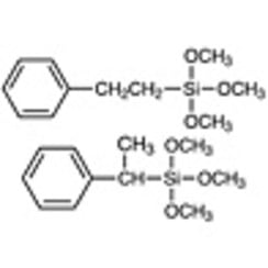 Trimethoxy(phenylethyl)silane (mixture of 1-phenylethyl- and 2-phenylethyl-) >95.0%(GC) 100g