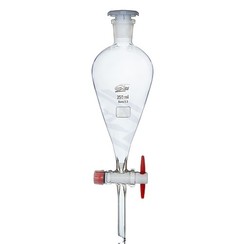 Ampoule à décanter, conique avec robinet PTFE