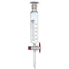 Ampoule à décanter cylindrique avec robinet PTFE