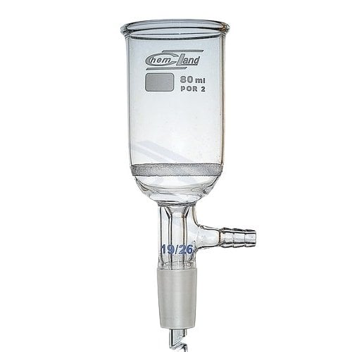 Filter funnel with glass frit