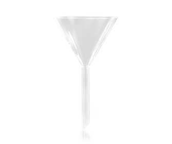 3x Glastrichter 70mm Ø - Kalk-Soda-Glas 60° Winkel