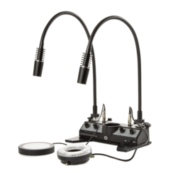 light source station with two dual white LED and goosenecks