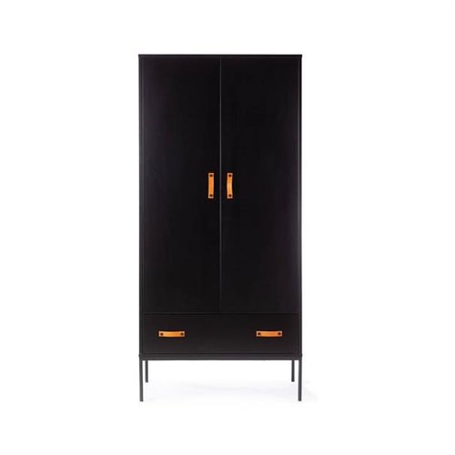 Coming kids Bliss Kledingkast Black 2-deurs Coming kids Bliss Kledingkast Black 2-deurs