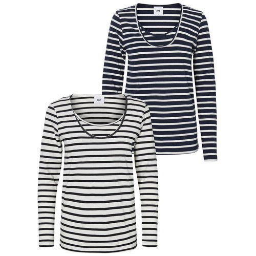 Mamalicious voedingslongsleeve bretonse streep blauw/wit Mamalicious voedingslongsleeve bretonse streep blauw/wit