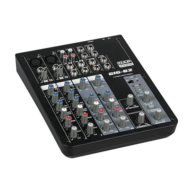 GIG-62 6-kanaal live mixer