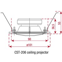 CST-206 100V 2,5 inch plafondluidspreker