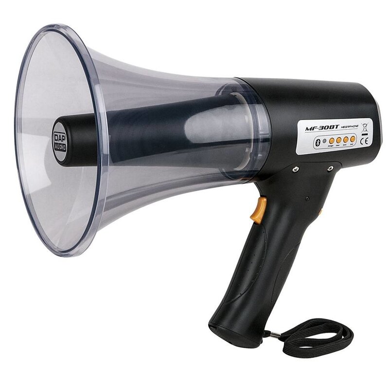MF-30BT handheld megafoon 10W met sirene en bluetooth