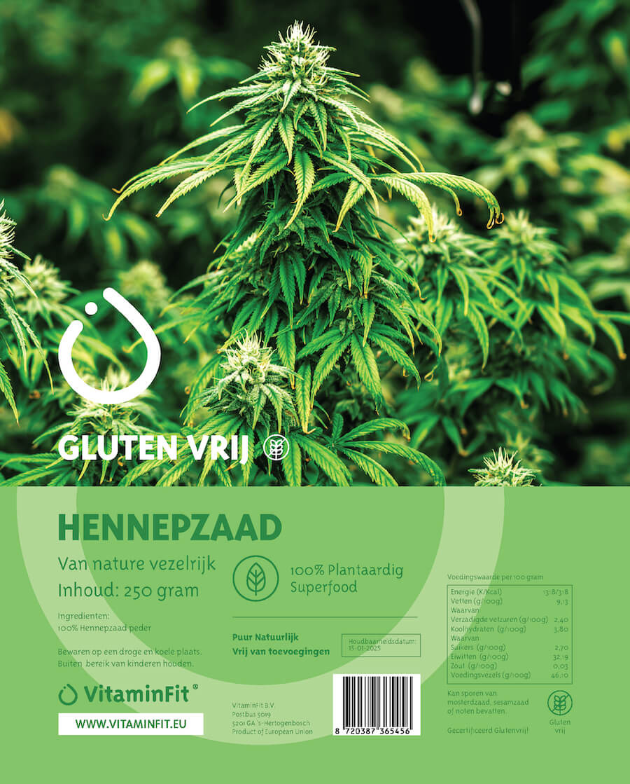 Hennepzaad in poedervorm 250 g