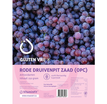 Rode druivenpitzaad in poedervorm 250 g