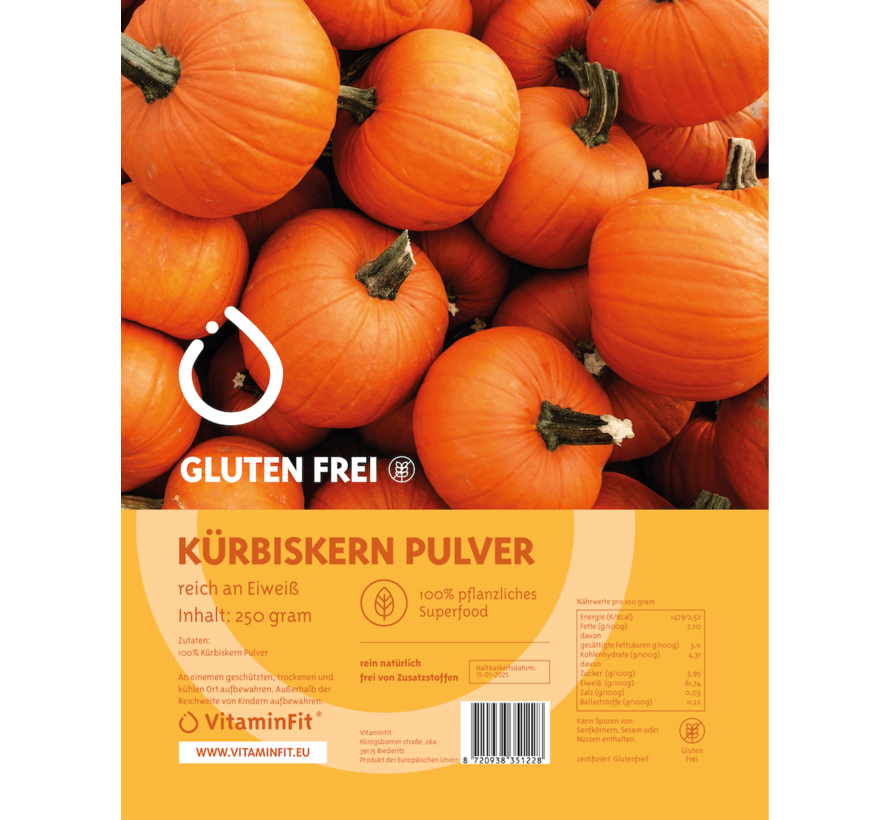 Kürbiskern Pulver 250 g