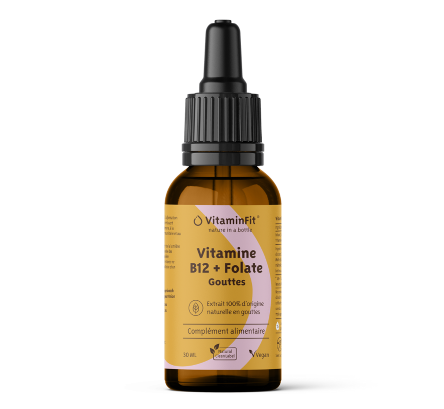 Vitamine B12 + Folate (acide folique) en forme de gouttes