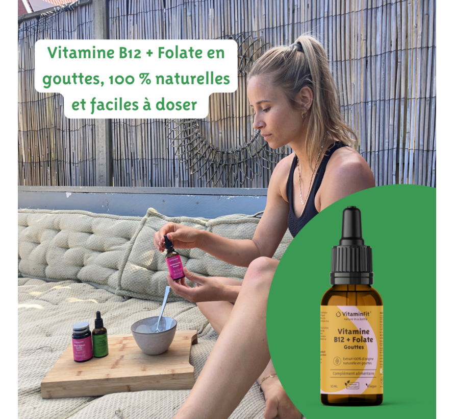 Vitamine B12 + Folate (acide folique) en forme de gouttes