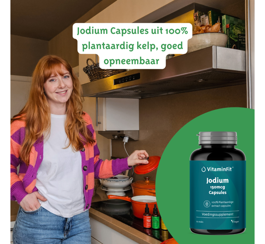 Jodium Capsules uit plantaardig kelp 150mcg