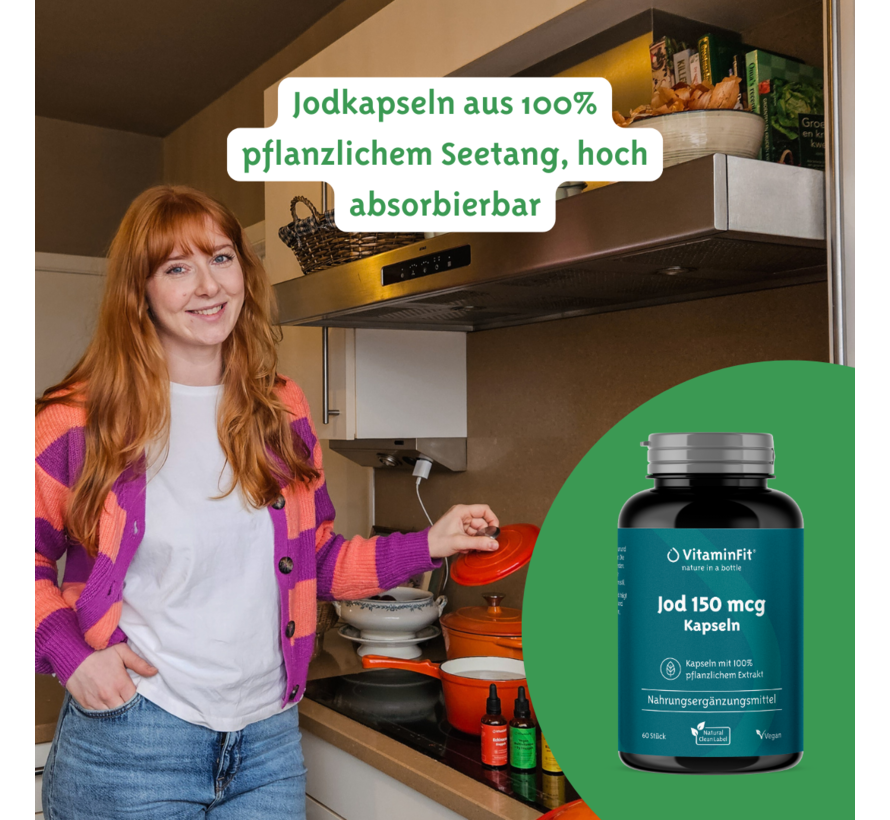 Jodkapseln aus pflanzlichem Kelp
