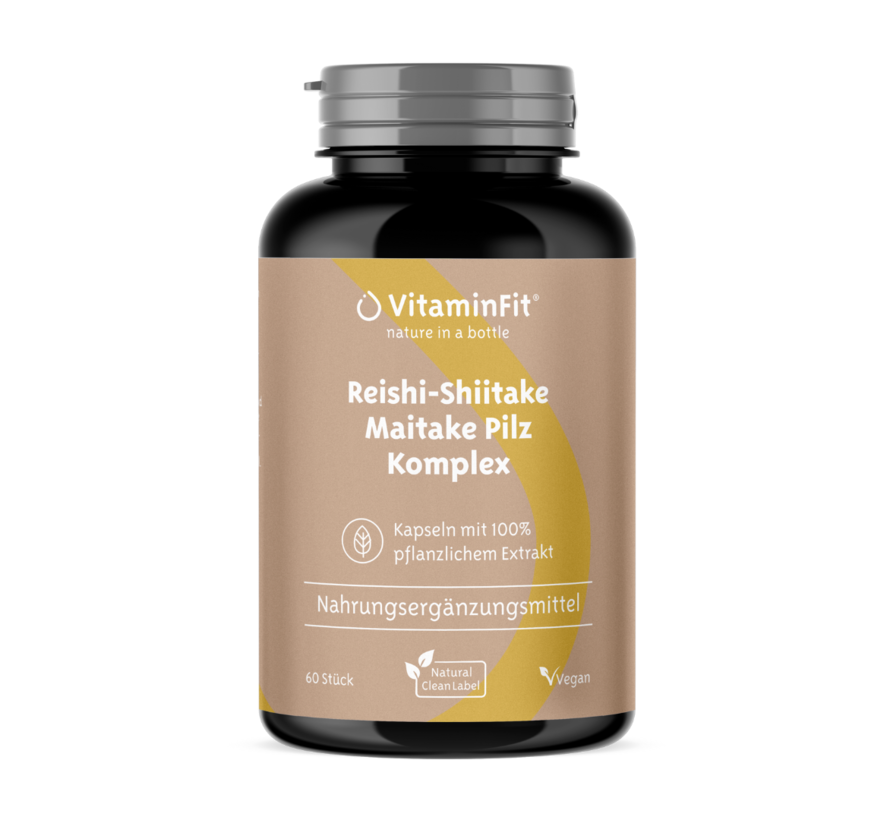 Reishi, Shiitake + Maitake Pilz Komplex