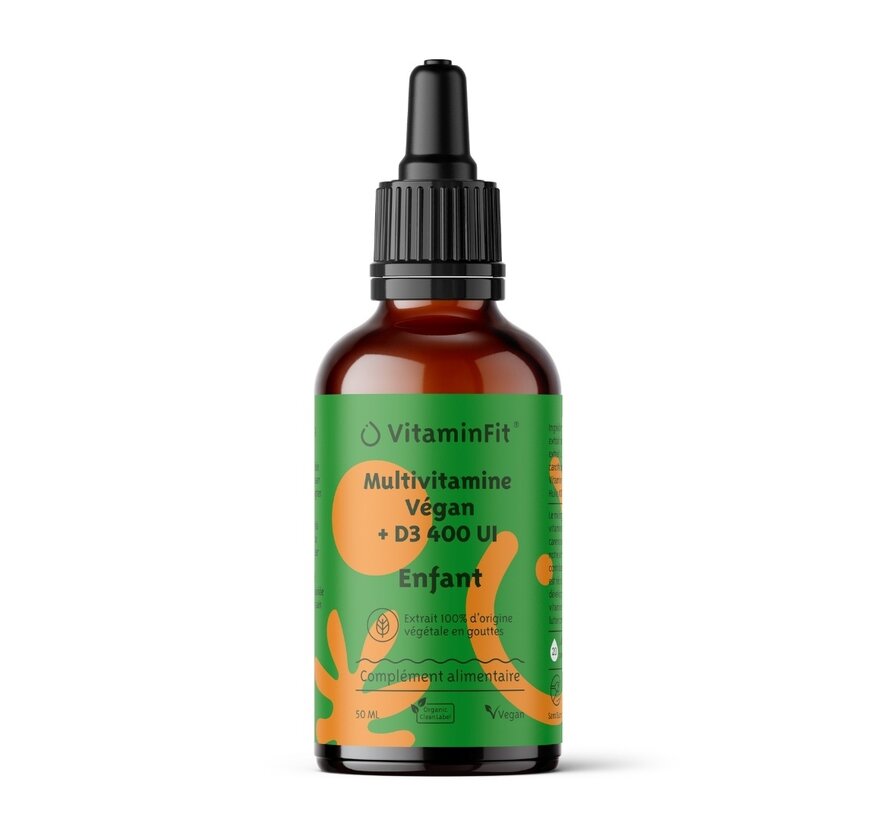 Multivitamine Végan + D3 Gouttes Enfant
