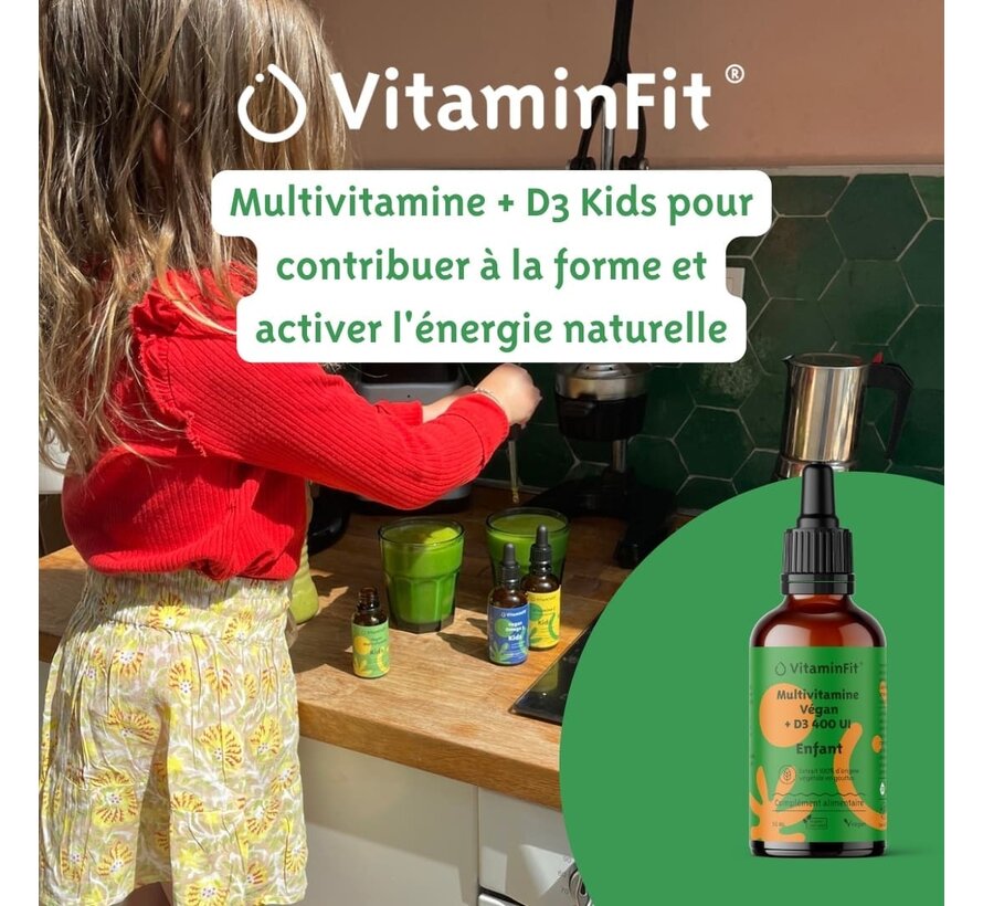 Multivitamine Végan + D3 Gouttes Enfant