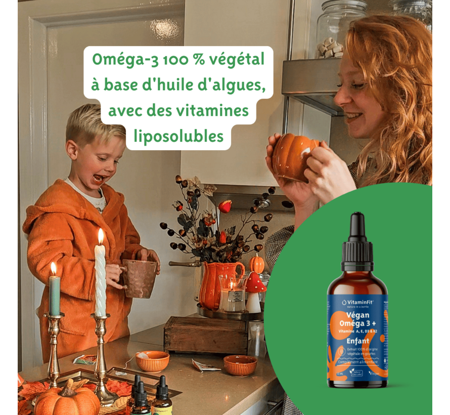 Oméga 3+ vitamines A, E, D3 et K2 Kids