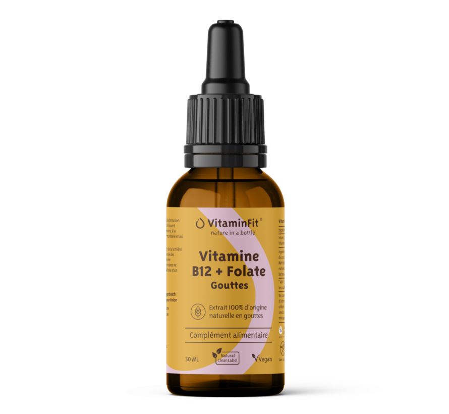 Vitamine B12 + Folate (acide folique) en forme de gouttes