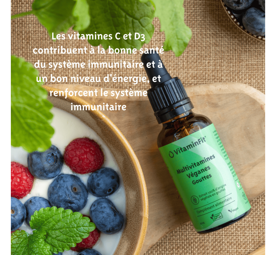 Multivitamines Végan + D3 Gouttes