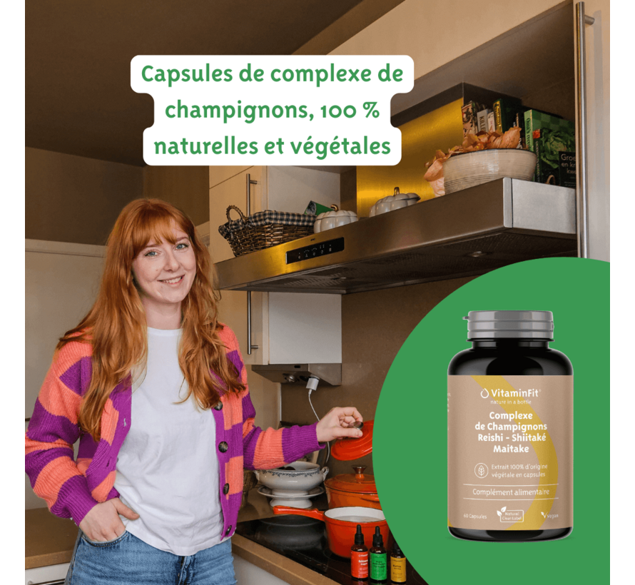 Complexe de Champignons Reishi & Shiitaké & Maitake