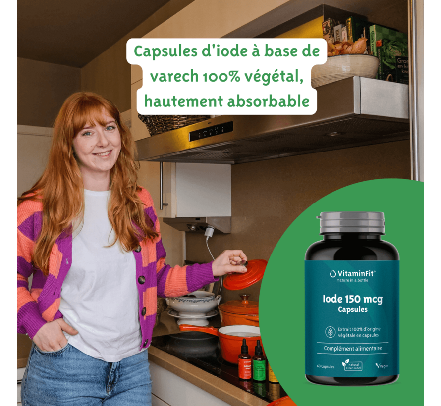 Capsules d'iode à base de varech végétal