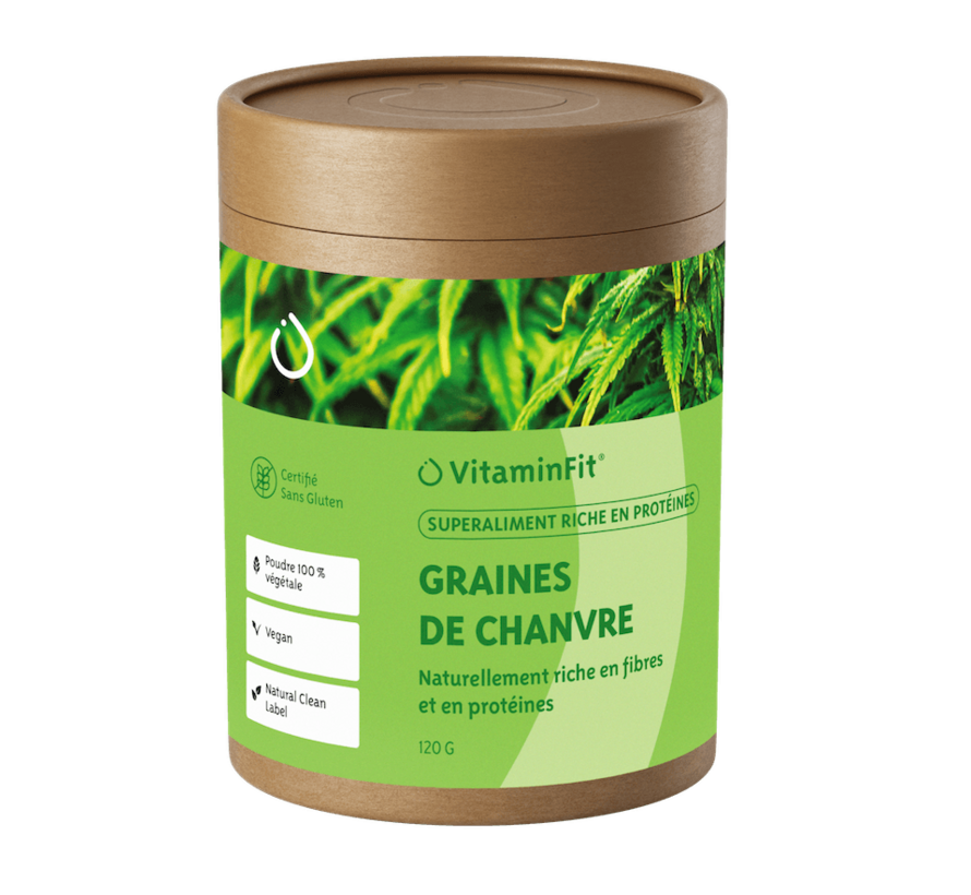 Poudre de graines de chanvre (riche en protéines)