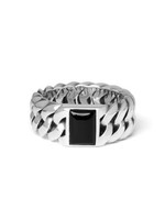Buddha to Buddha 925 Sterling Zilveren 603 ON - Chain Stone Onyx Ring