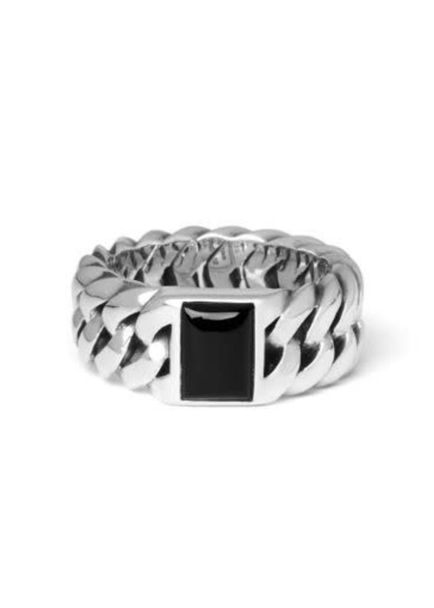 Buddha to Buddha 925 Sterling Zilveren 603ON Chain Stone Onyx Ring