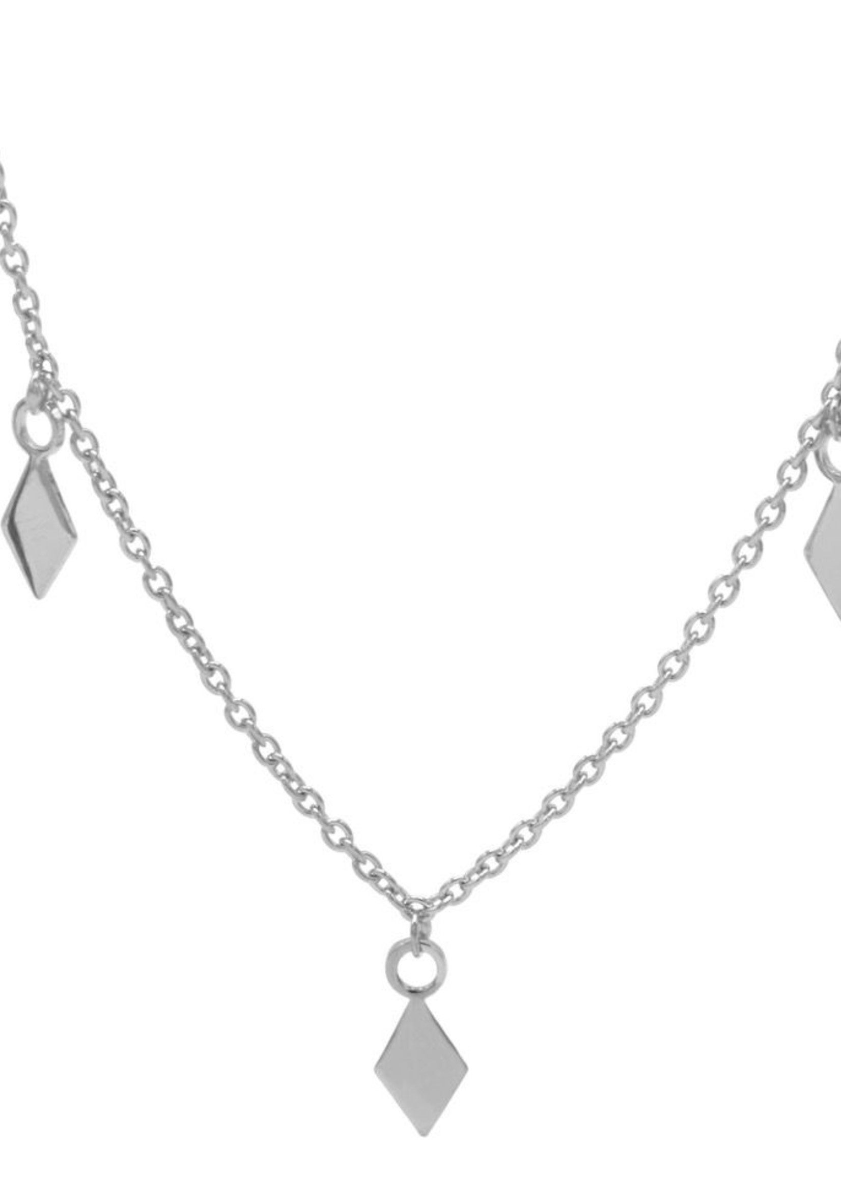 Karma Necklace 3 Diamonds Silver