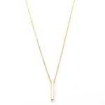 Karma Necklace Tube Vertical Goldplated